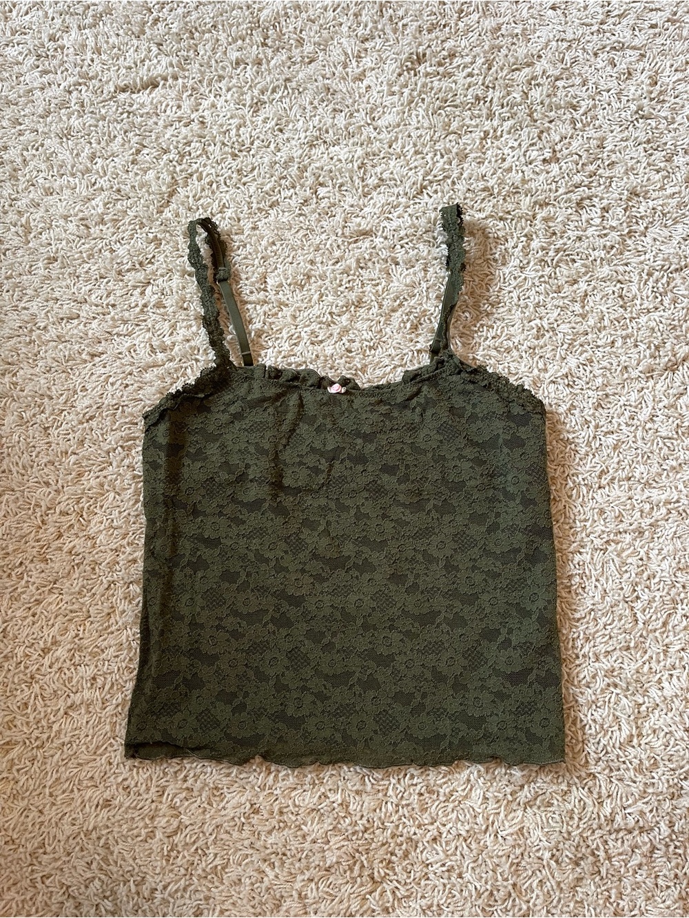 Aerie Green Lace Top